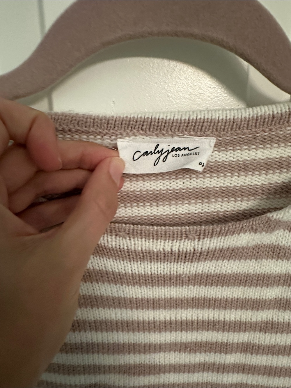 CJLA Wesley Sweater - Lavender/Cream Stripe - Picture 3 of 6